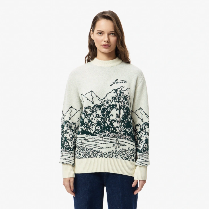 Женский свитер Lacoste с принтом RELAXED FIT
