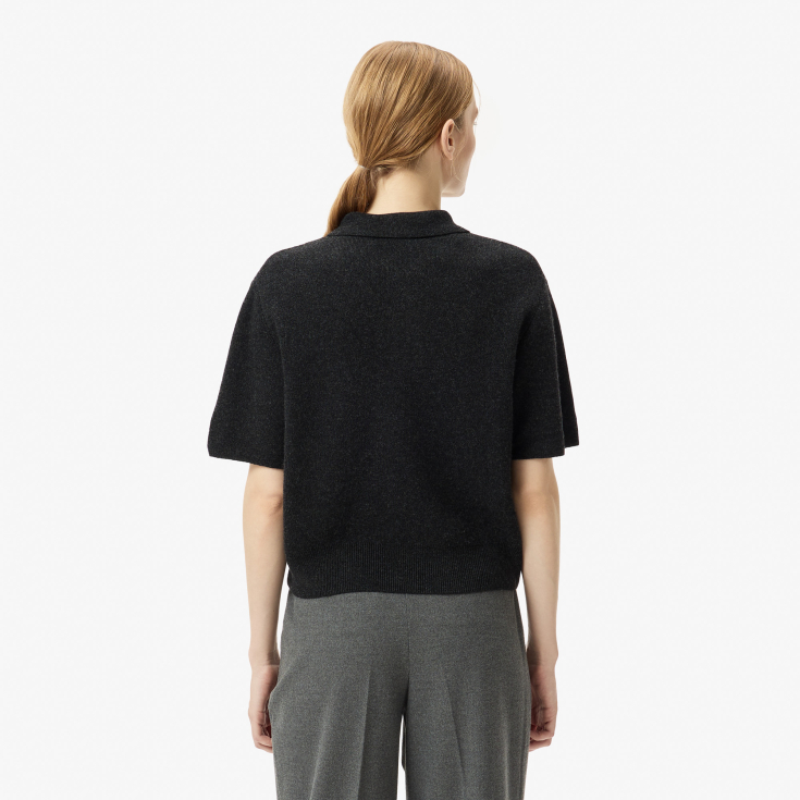 Женская кофта Lacoste с коротким рукавом и воротом на молнии CLASSIC FIT