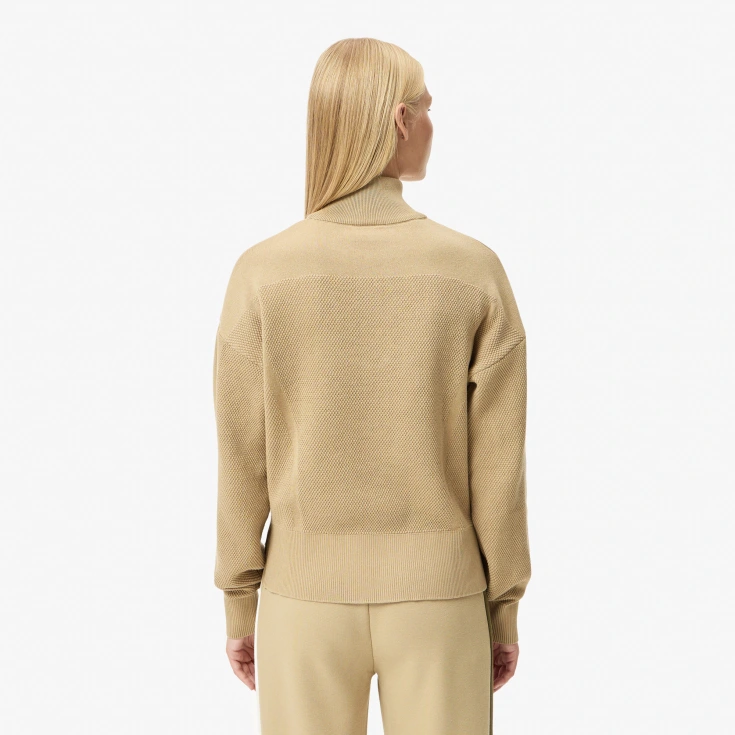 Женский свитер Lacoste RELAXED FIT с высоким воротом на молнии