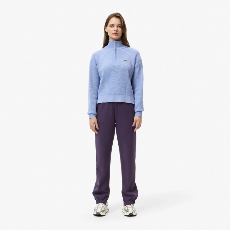 Женский свитер Lacoste RELAXED FIT с высоким воротом на молнии