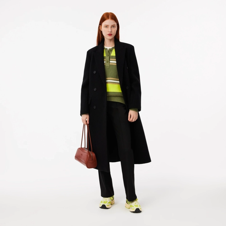 Женский вязанный свитер-поло Lacoste