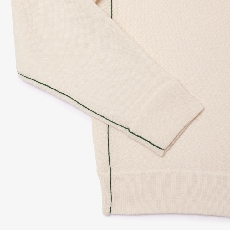 Женский шерстяной свитер Lacoste с круглым вырезом