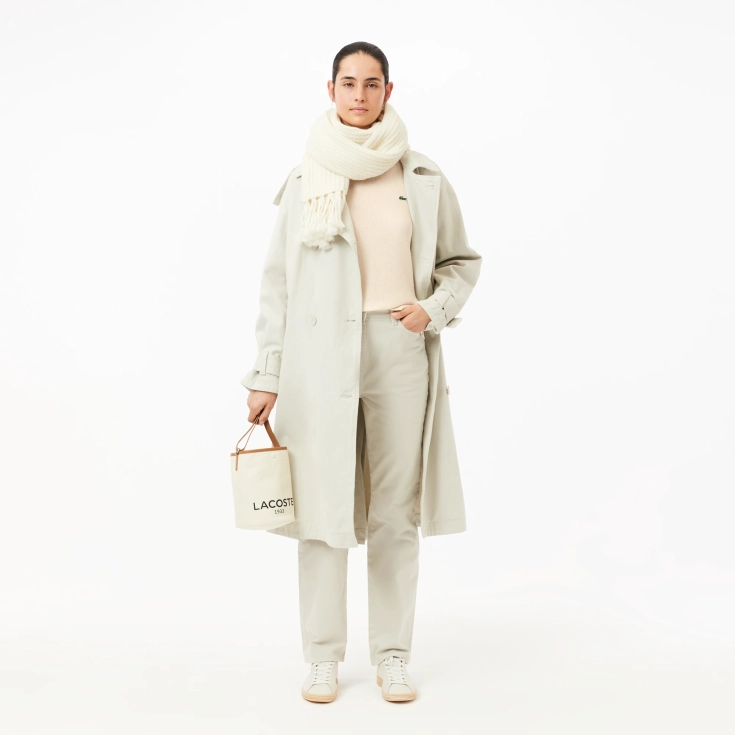 Женский шерстяной свитер Lacoste с круглым вырезом