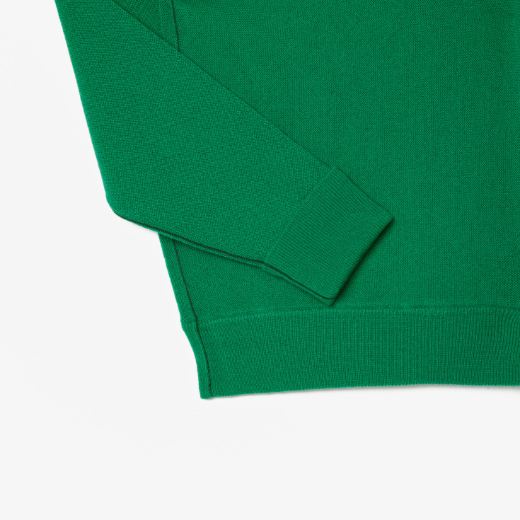 Женский шерстяной свитер Lacoste с круглым вырезом