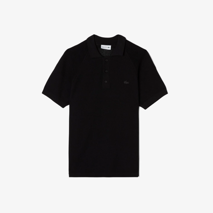 Мужское тёплое трикотажное поло Lacoste