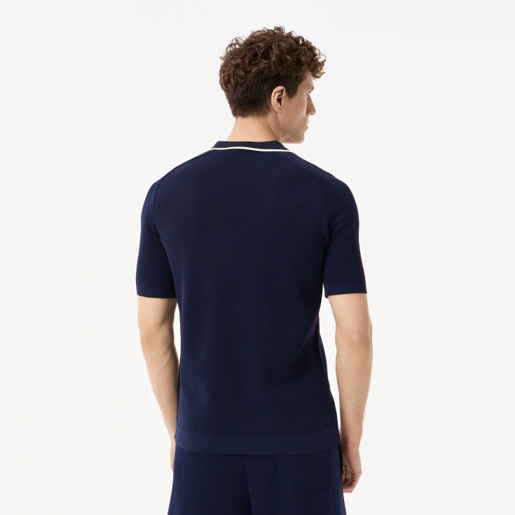Мужское вязаное поло Lacoste из вискозы