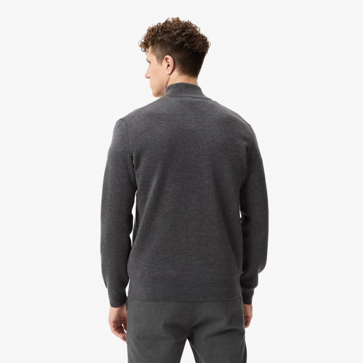 Мужской шерстяной свитер Lacoste на молнии