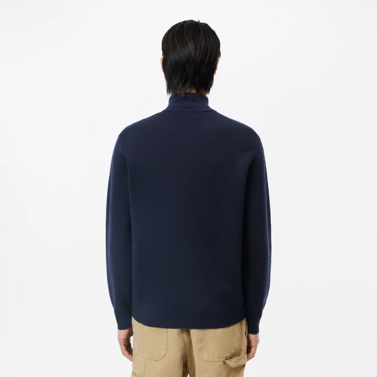 Мужской шерстяной свитер Lacoste на молнии