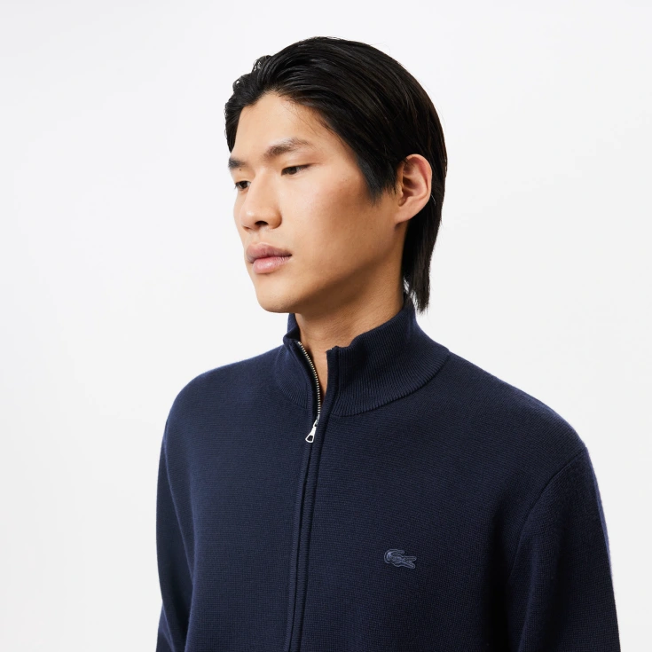 Мужской шерстяной свитер Lacoste на молнии