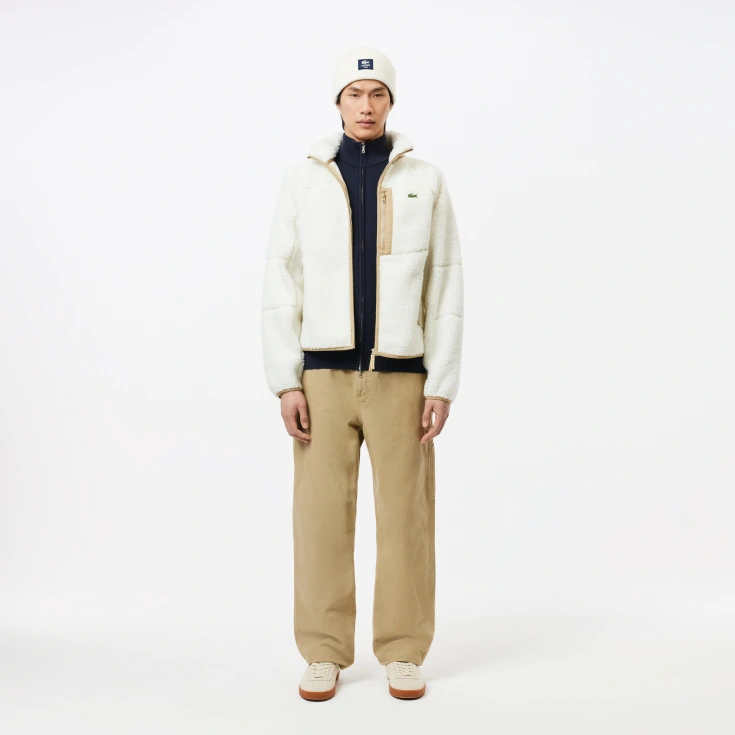 Мужской шерстяной свитер Lacoste на молнии