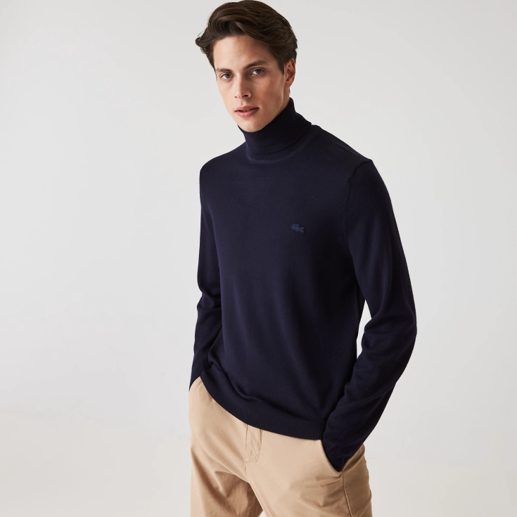 Мужская водолазка Lacoste из мериносовой шерсти