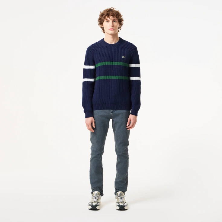 Мужской свитер Lacoste Relaxed Fit в полоску