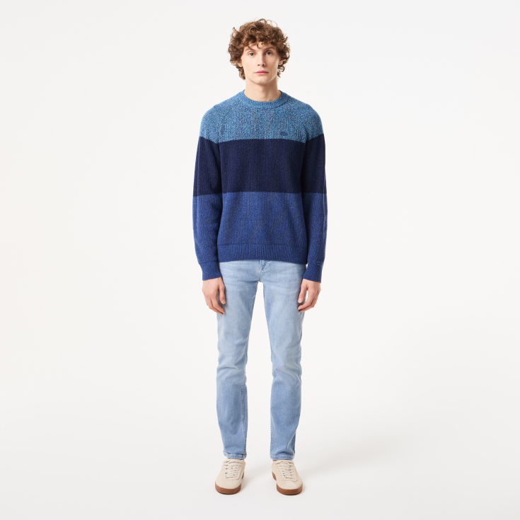 Мужской шерстяной свитер Lacoste в полоску