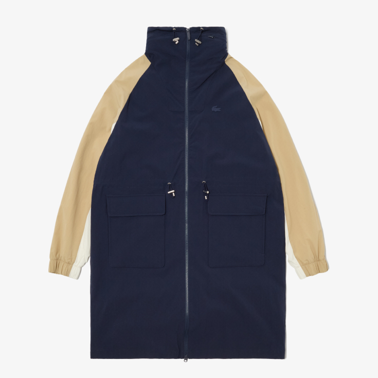 Женская двухцветная ветровка Lacoste с капюшоном