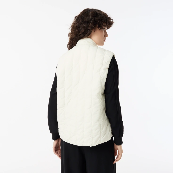 Женский стёганый жилет Lacoste на молнии с открытыми карманами