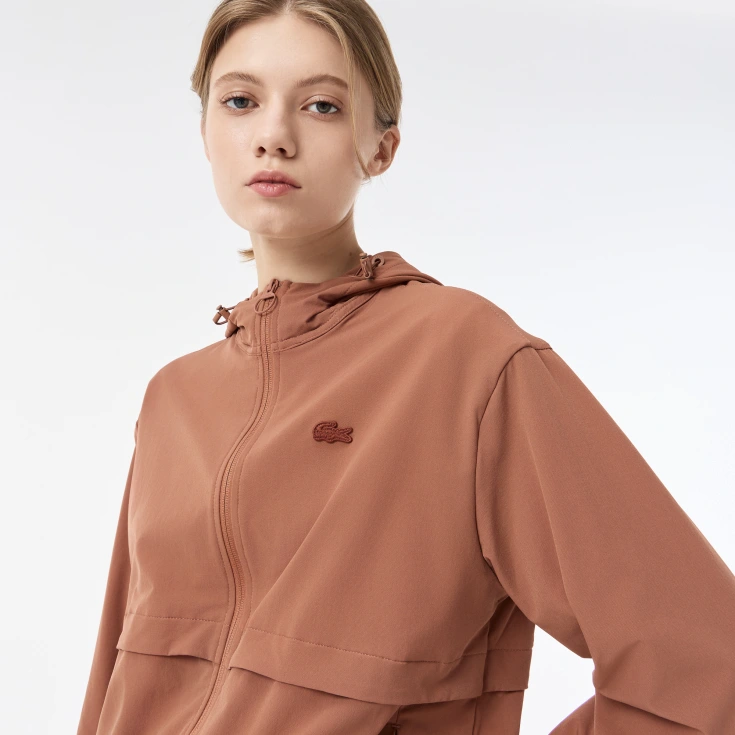 Женская лёгкая куртка Lacoste с капюшоном