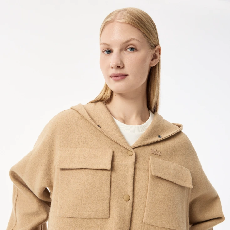 Женская куртка Lacoste из овечьей шерсти