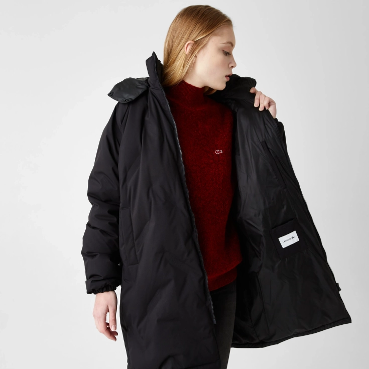 Женское стеганое пальто Lacoste