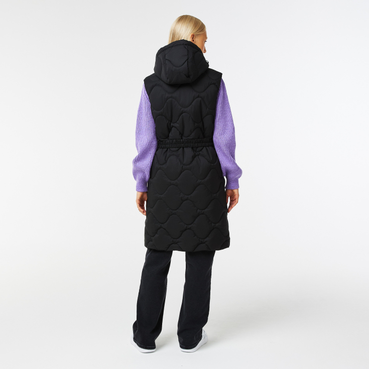 Женский стеганый удлинённый жилет Lacoste