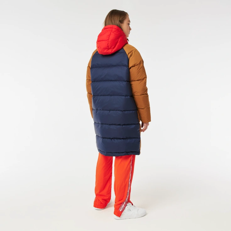 Женская стёганая куртка Lacoste с капюшоном