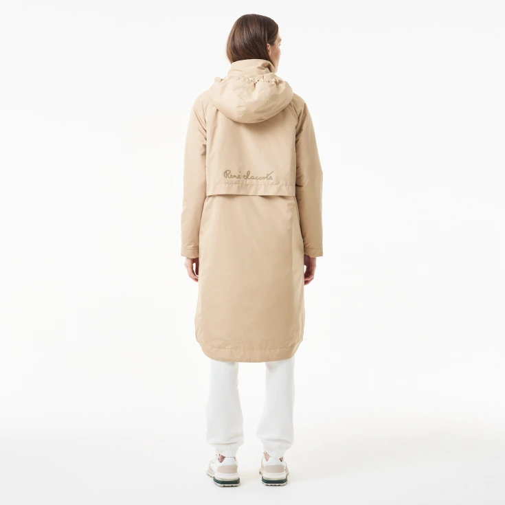 Женская парка Lacoste с капюшоном