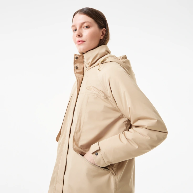 Женская парка Lacoste с капюшоном