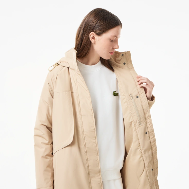 Женская парка Lacoste с капюшоном