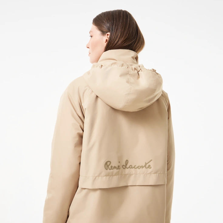 Женская парка Lacoste с капюшоном