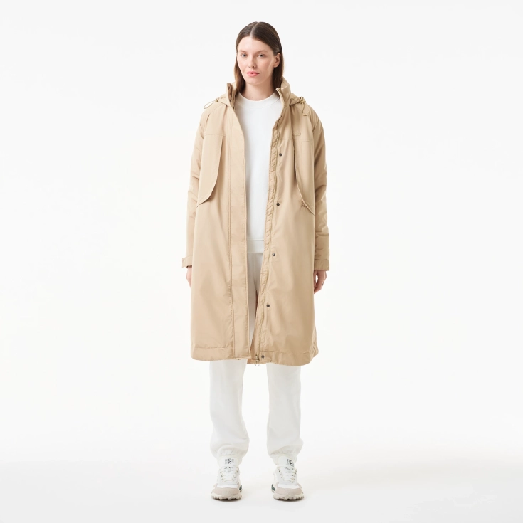 Женская парка Lacoste с капюшоном
