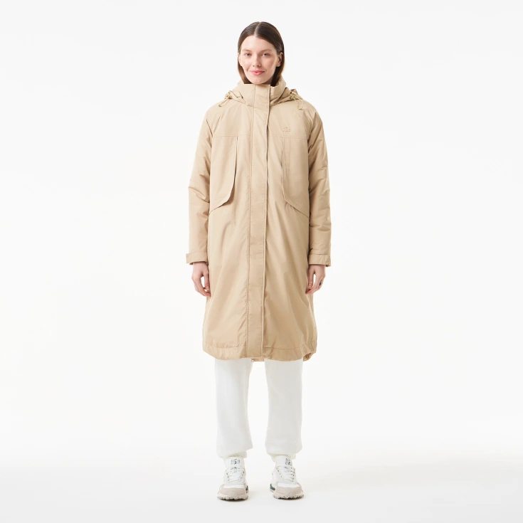 Женская парка Lacoste с капюшоном