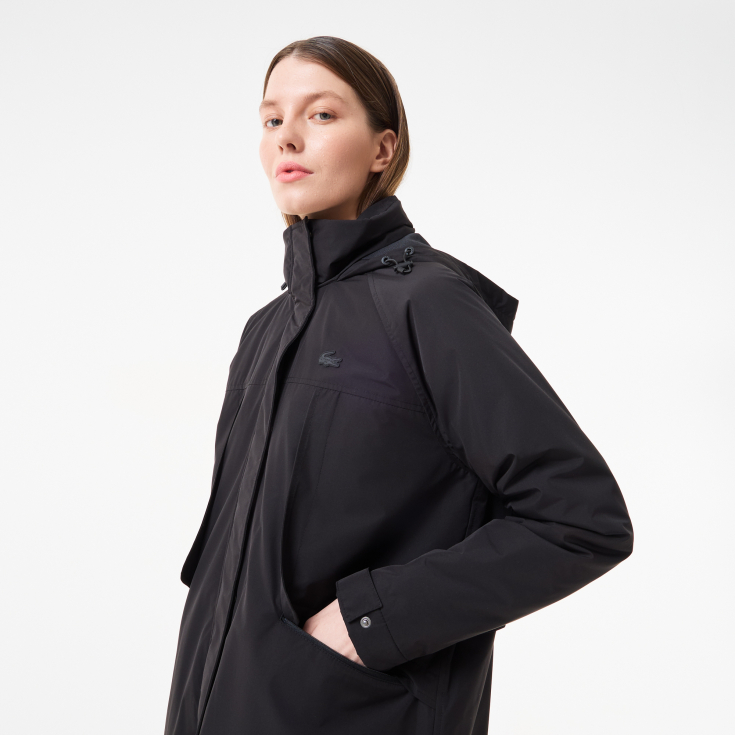 Женская парка Lacoste с капюшоном