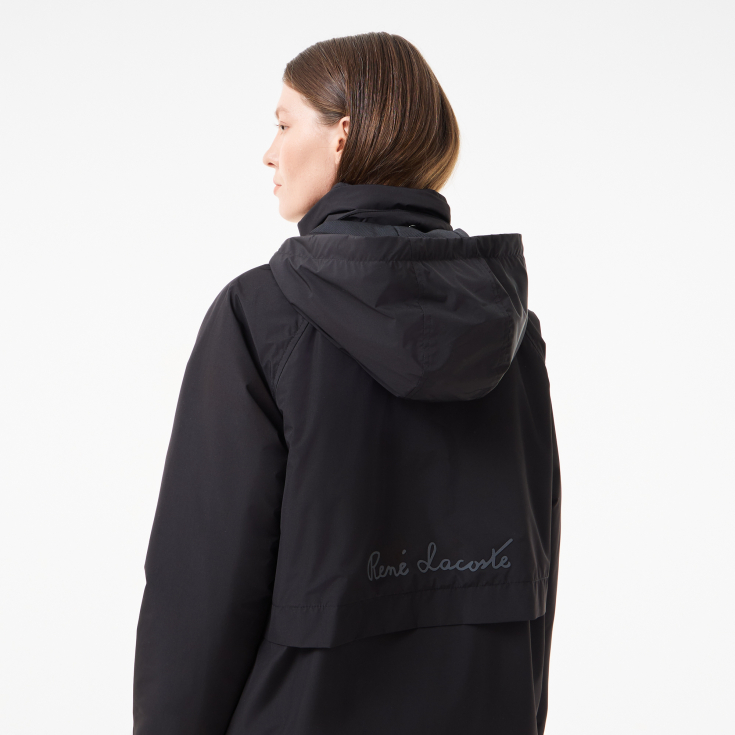 Женская парка Lacoste с капюшоном