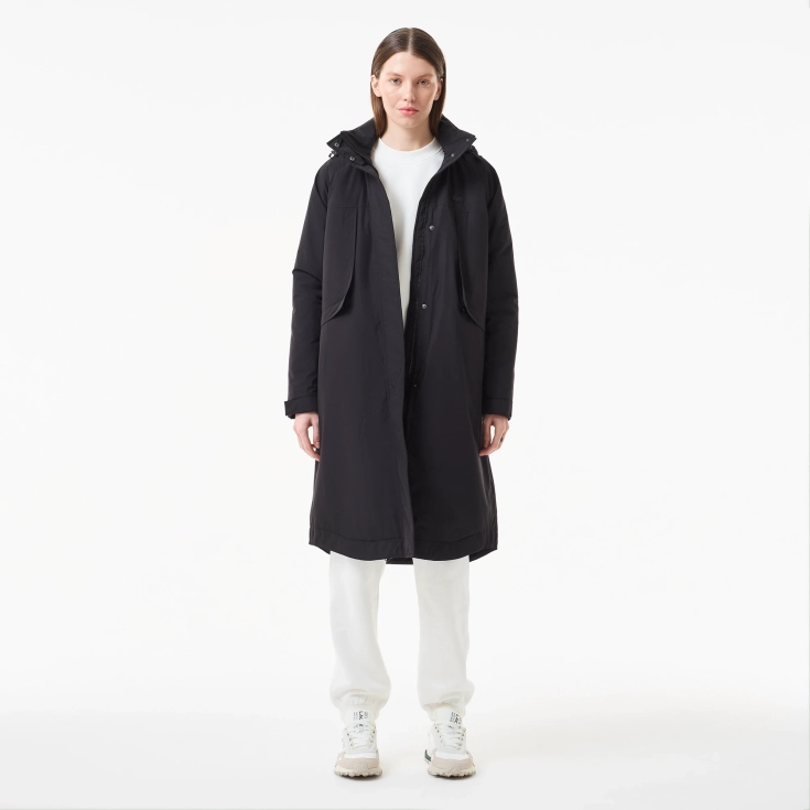Женская парка Lacoste с капюшоном