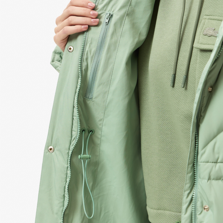 Женская парка Lacoste с капюшоном