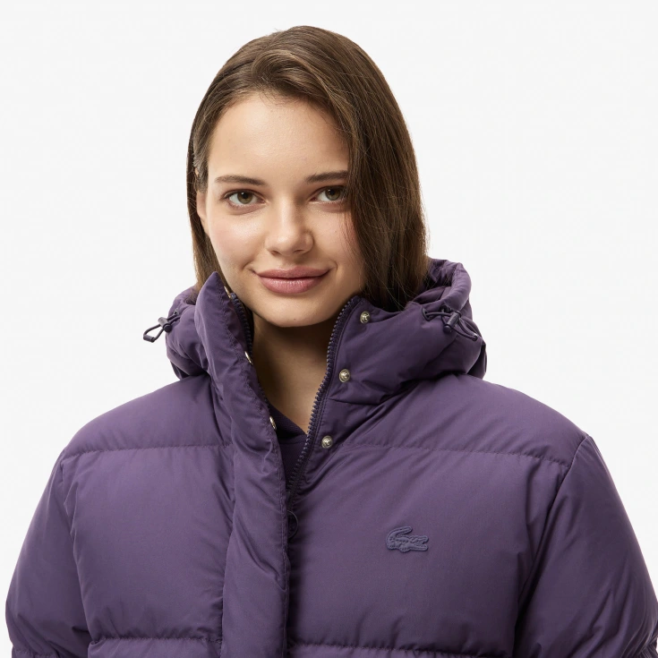 Женская парка Lacoste с капюшоном