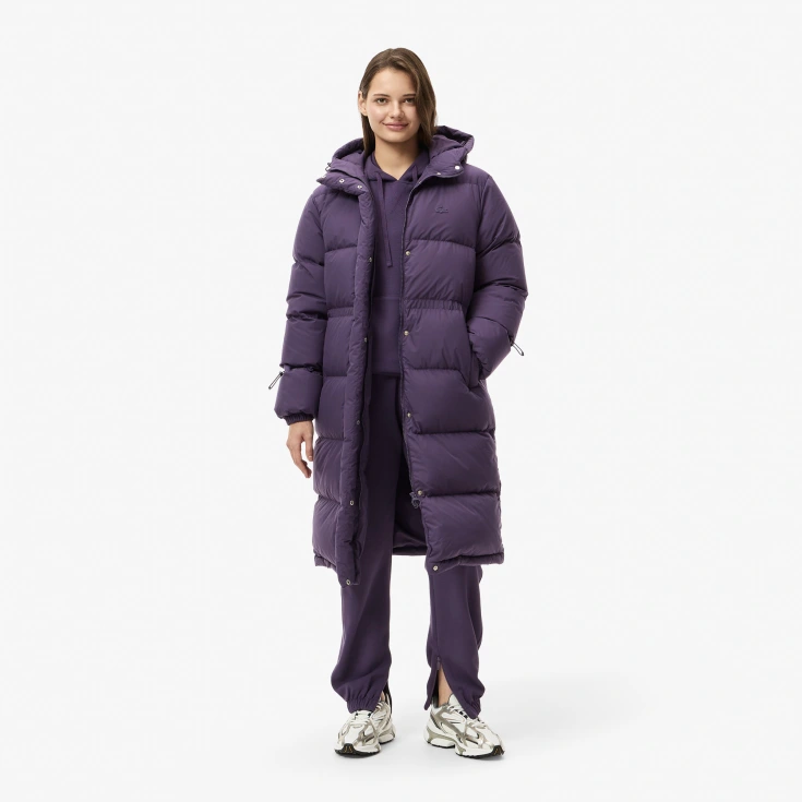 Женская парка Lacoste с капюшоном