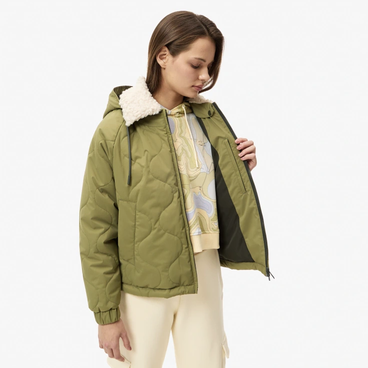 Женская куртка Lacoste с поло-воротником