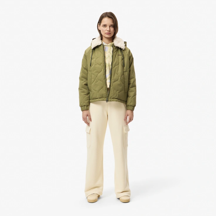 Женская куртка Lacoste с поло-воротником