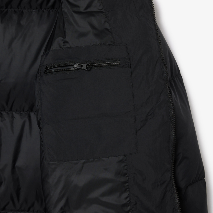 Женский длинный пуховик Lacoste с капюшоном