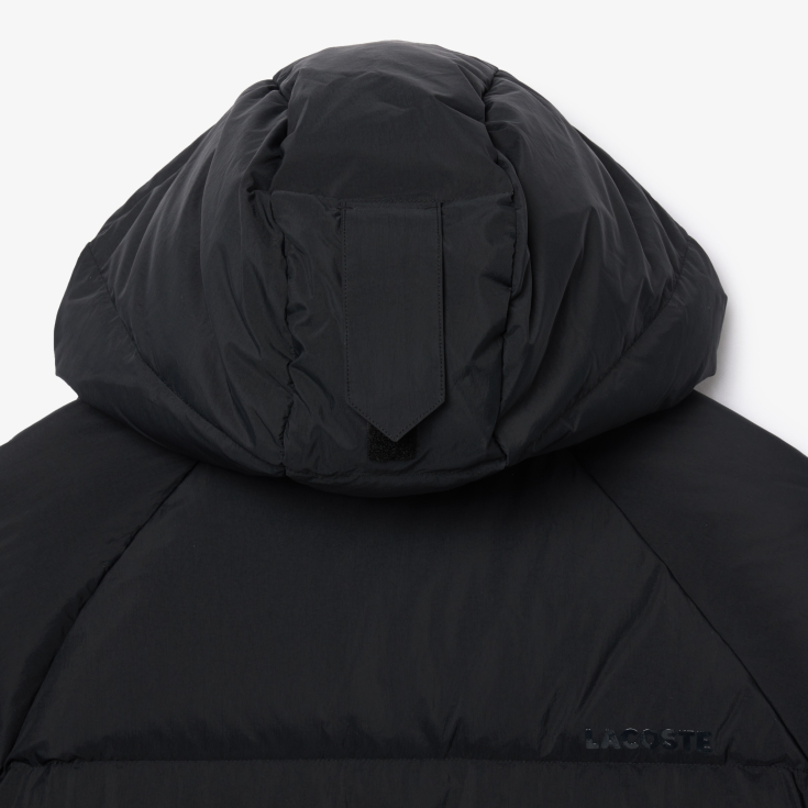 Женский длинный пуховик Lacoste с капюшоном