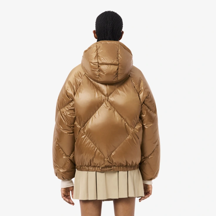 Женский дутый короткий пуховик Lacoste OVERSIZE FIT