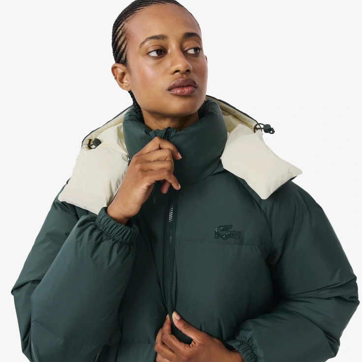 Женская парка Lacoste с капюшоном