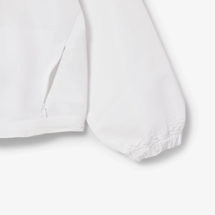 Женская укороченная куртка Lacoste на молнии с капюшоном