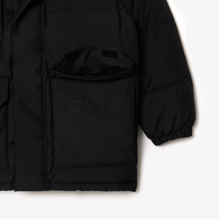 Мужской водонепронецаемый пуховик Lacoste с капюшоном