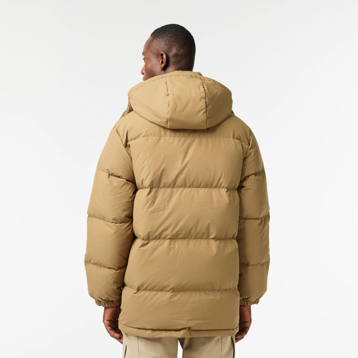 Мужской водонепронецаемый пуховик Lacoste с капюшоном