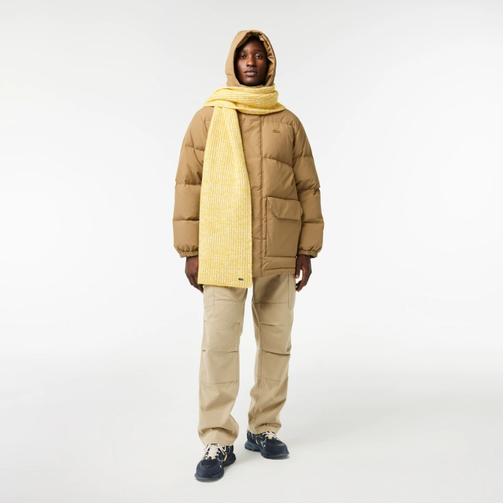 Мужской водонепронецаемый пуховик Lacoste с капюшоном