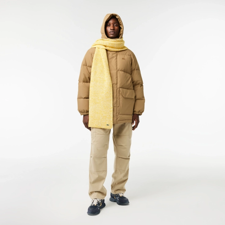 Мужской водонепронецаемый пуховик Lacoste с капюшоном