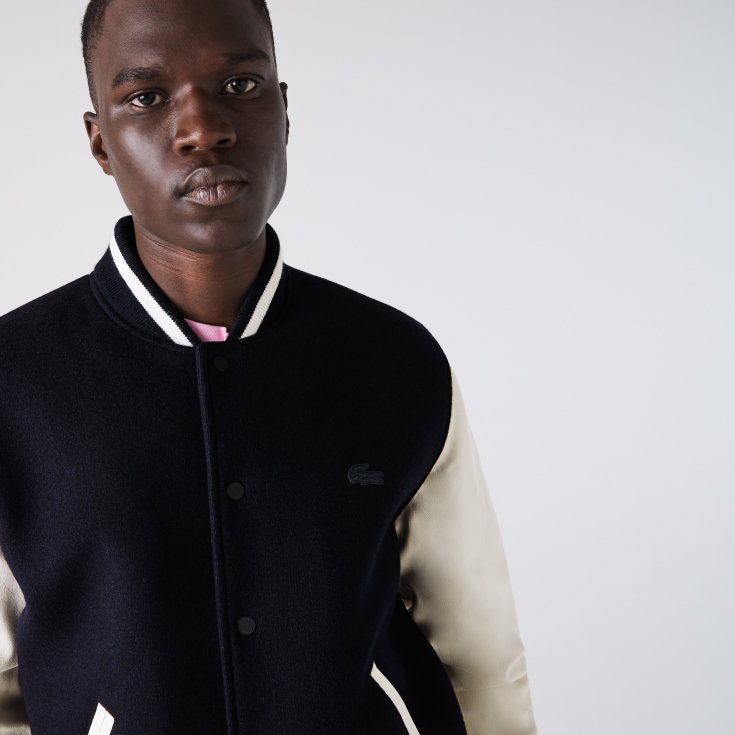 Мужская куртка-бомбер Lacoste из шерсти