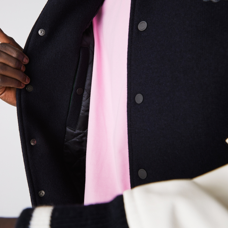 Мужская куртка-бомбер Lacoste из шерсти