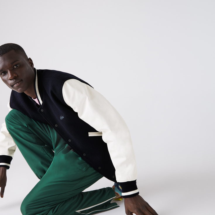 Мужская куртка-бомбер Lacoste из шерсти